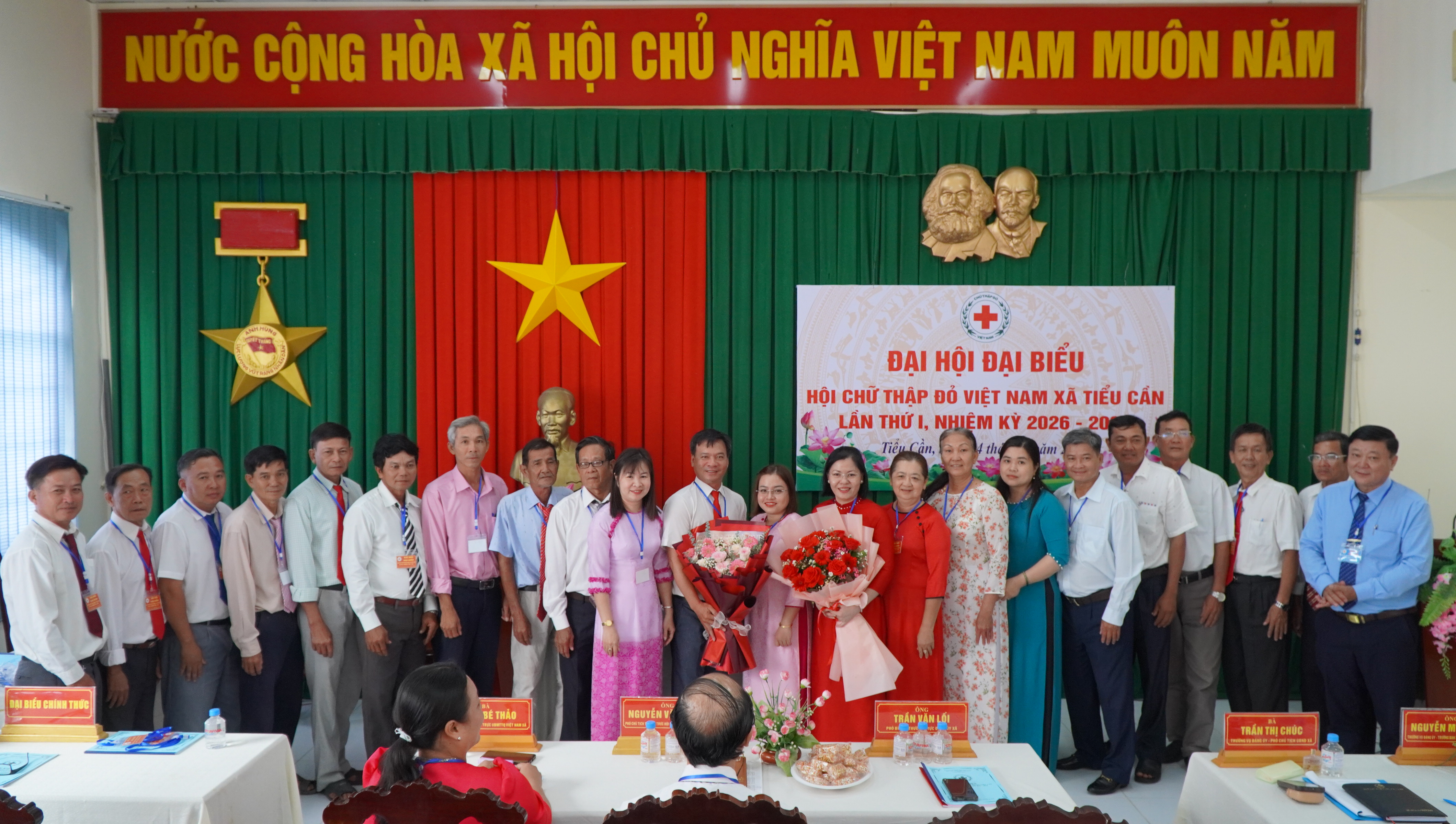 Tiểu Cần: Hội Chữ thập đỏ xã tổ chức thành công Đại hội đại biểu lần thứ I, nhiệm kỳ 2026 – 2031
