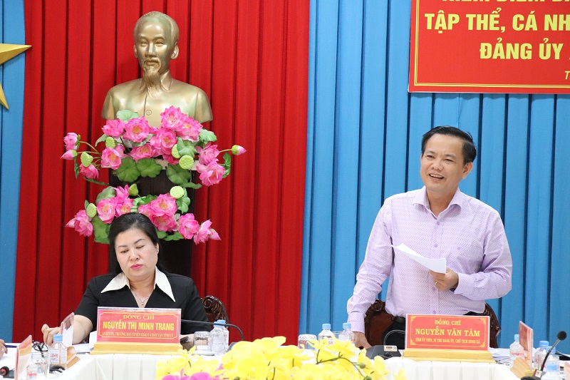 Tiểu Cần: Hội nghị kiểm điểm đối với tập thể, cá nhân Ban Thường vụ Đảng ủy trong lãnh, chỉ đạo thực hiện Nghị quyết năm 2025