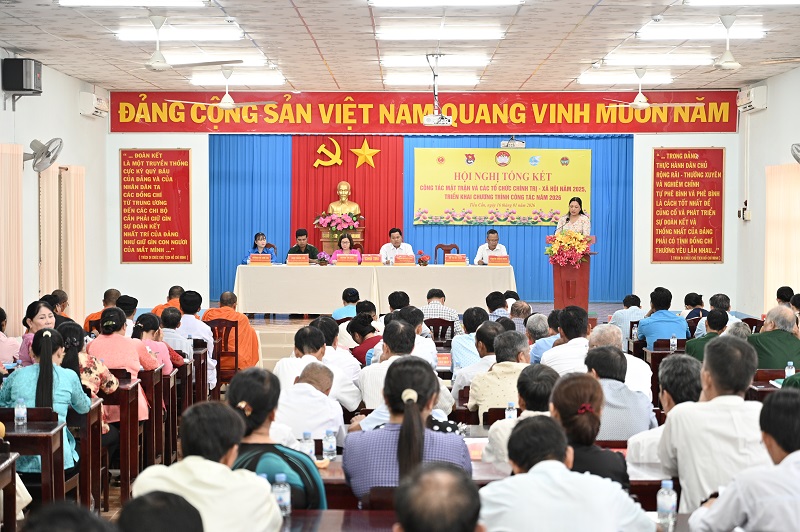 Tiểu Cần: Tổng kết công tác mặt trận và các tổ chức chính trị - xã hội năm 2025