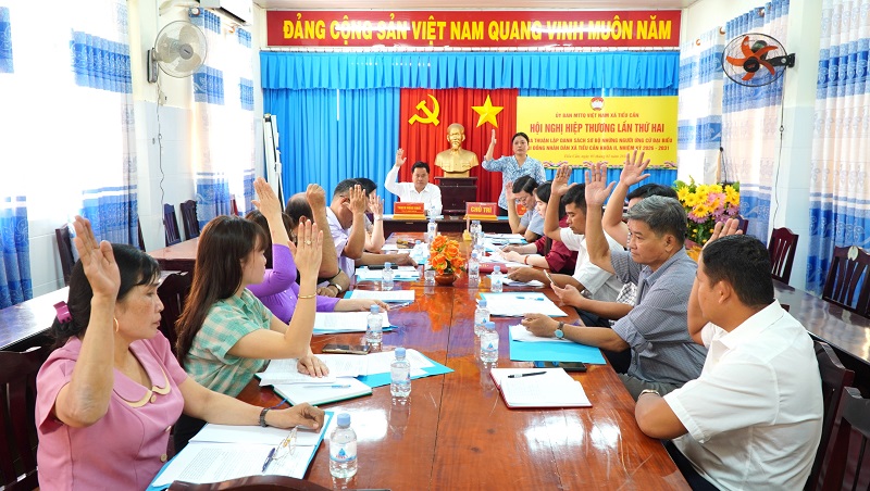 Tiểu Cần: Ủy ban MTTQ Việt Nam xã tổ chức hiệp thương lần thứ hai