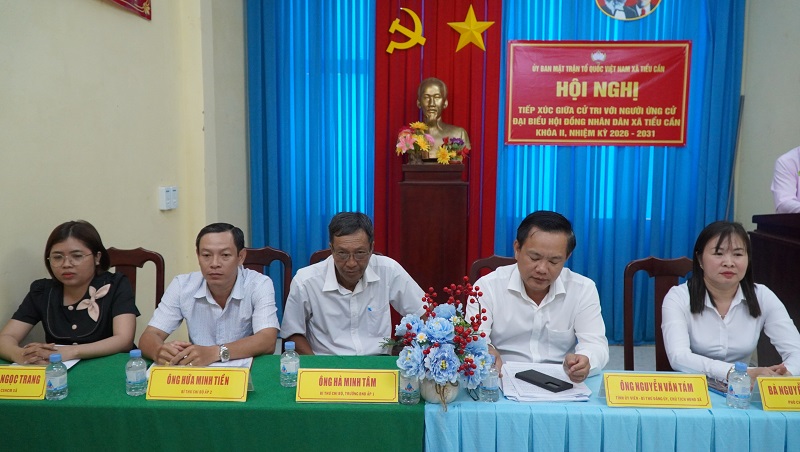 Tiểu Cần: Ứng cử viên đại biểu HĐND xã thuộc đơn vị bầu cử số 1 tiếp xúc cử tri tại Ấp 1