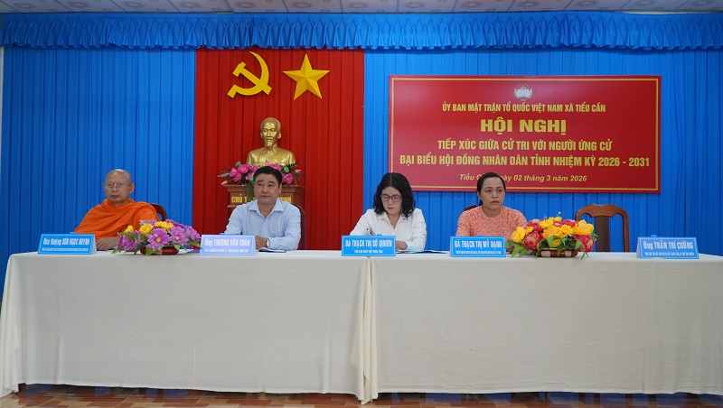 Người ứng cử đại biểu HĐND tỉnh nhiệm kỳ 2026 - 2031 tiếp xúc cử tri xã Tiểu Cần