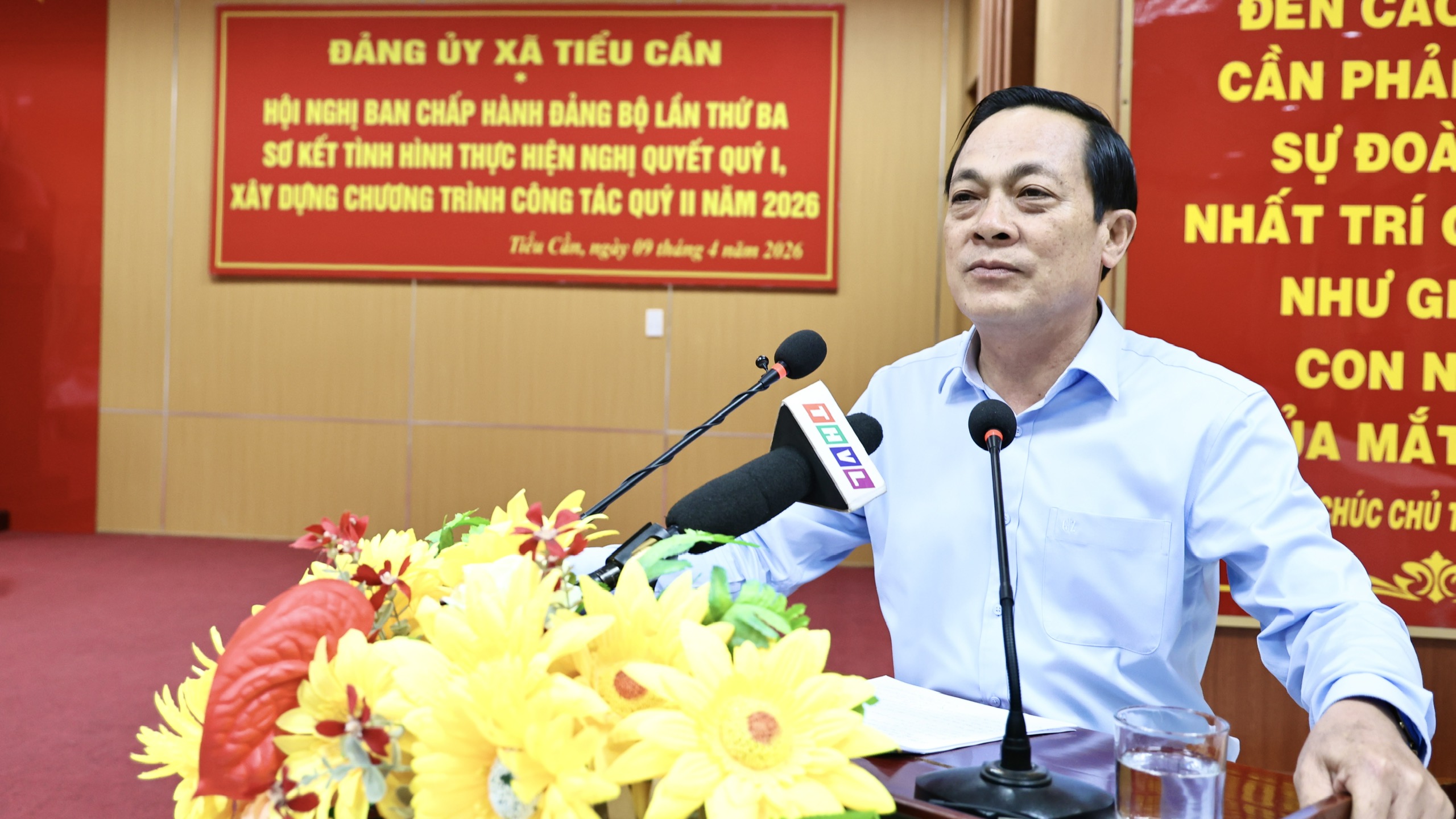 Tiểu Cần: Sơ kết tình hình thực hiện Nghị quyết quý I năm 2026